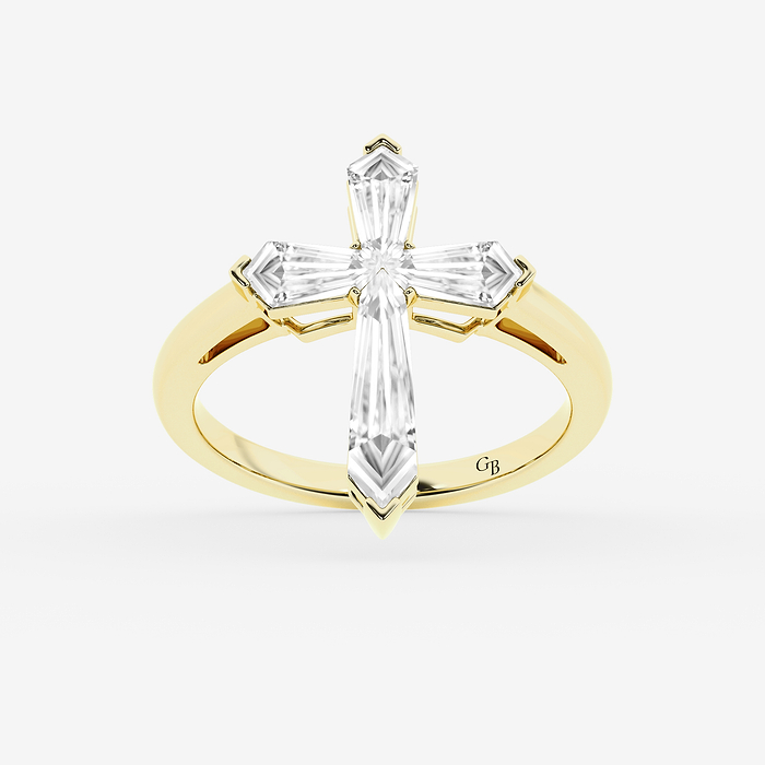 1 2/3 ctw Shield Lab Grown Diamond Cross Statement Ring