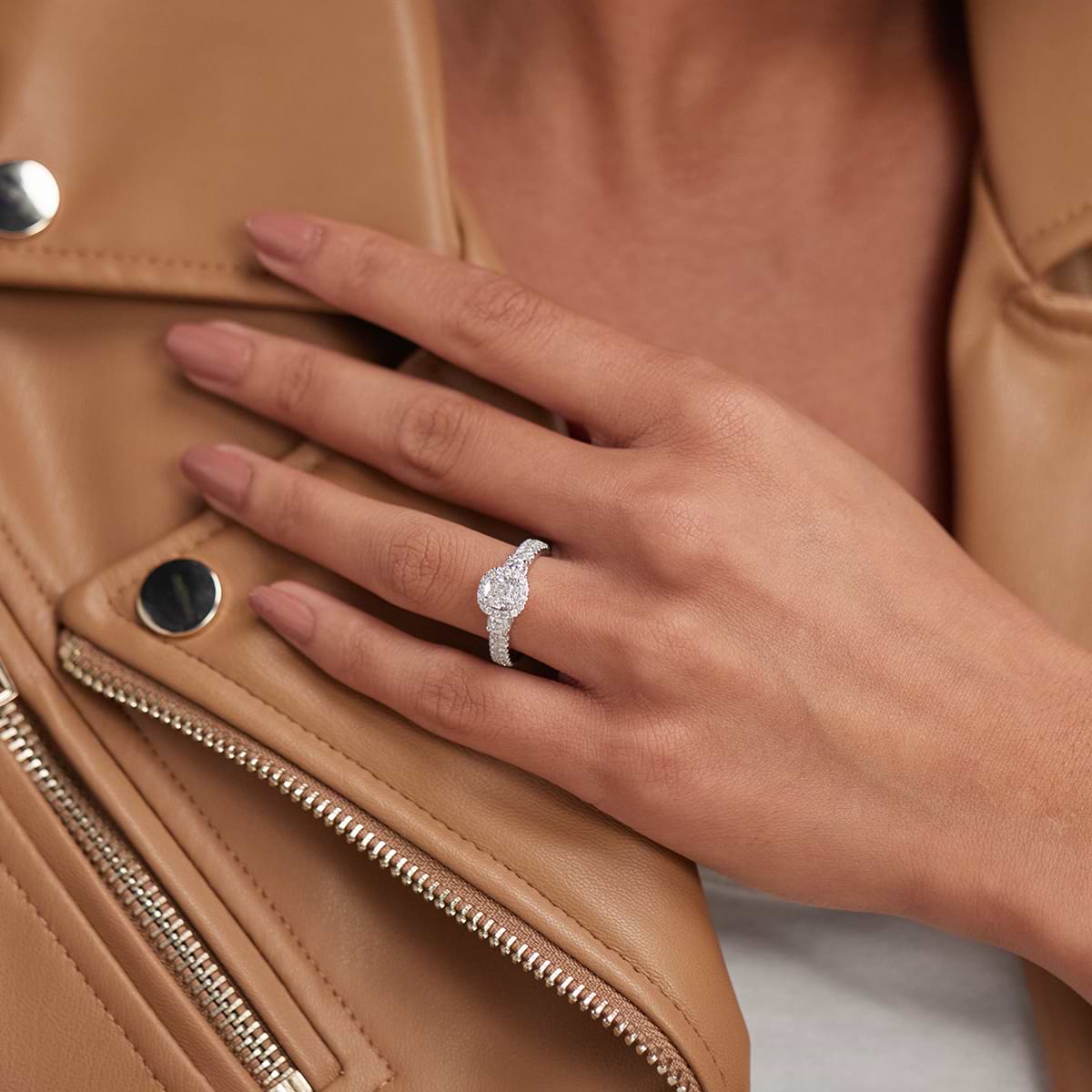 Additional Image 3 for  3 ctw Cushion Lab Grown Diamond Engagement Ring with Double Row Side Accents