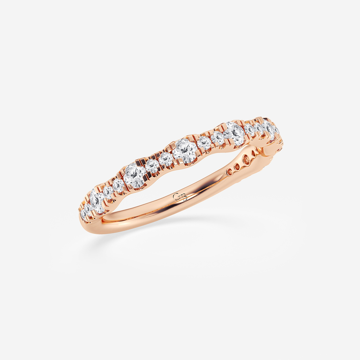 Additional Image 1 for  1/3 ctw Round Lab Grown Diamond Prong Set Wedding Band