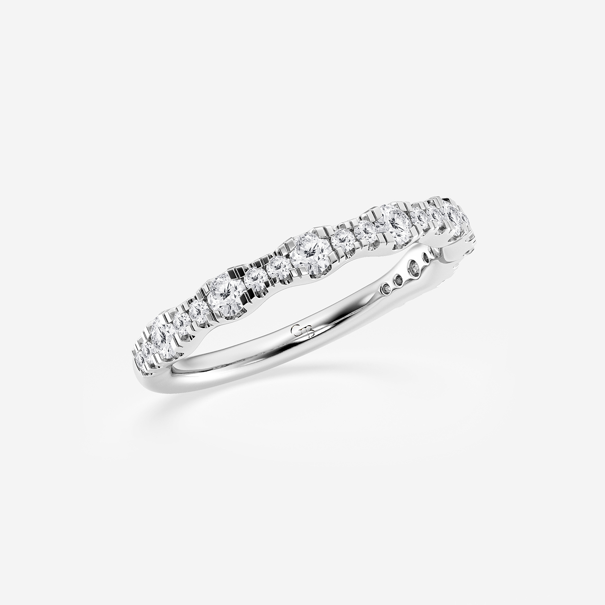 Additional Image 1 for  1/3 ctw Round Lab Grown Diamond Prong Set Wedding Band