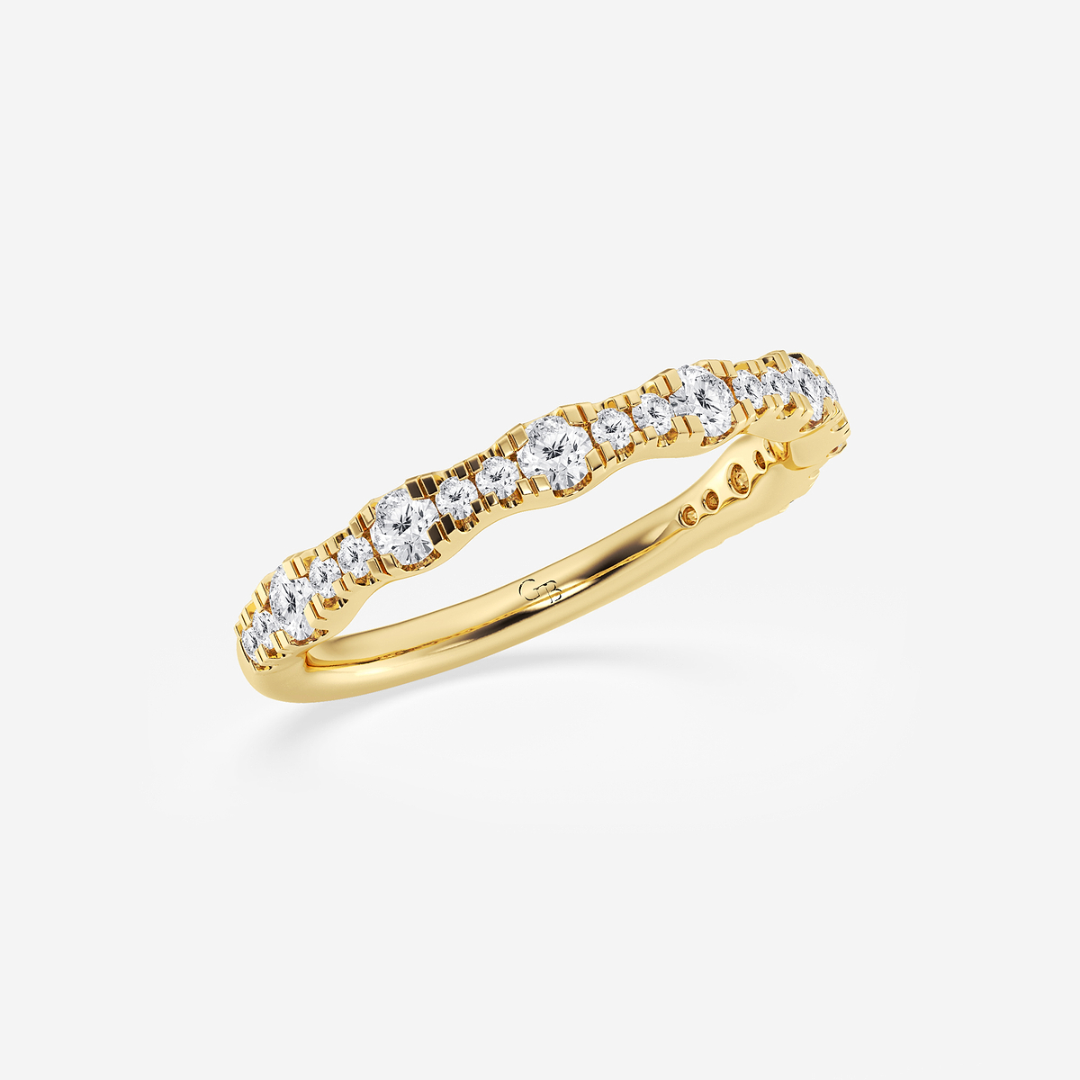 Additional Image 1 for  1/3 ctw Round Lab Grown Diamond Prong Set Wedding Band