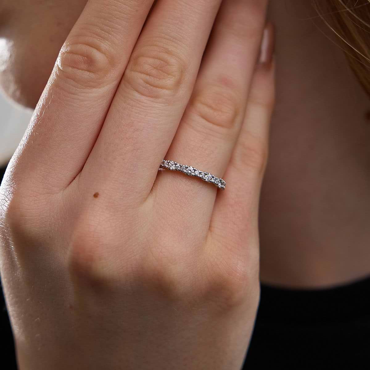 1/3 ctw Round Lab Grown Diamond Prong Set Wedding Band