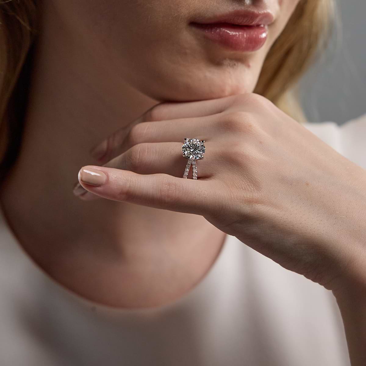 Additional Image 3 for  4 ctw Round Lab Grown Diamond Engagement Ring