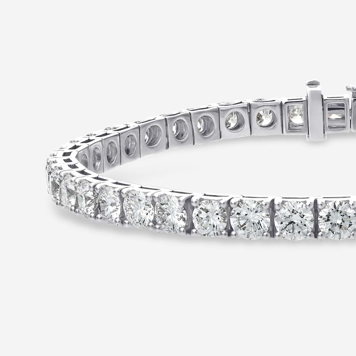 Additional Image 1 for  14 ctw Round Lab Grown Diamond Four-Prong Tennis Bracelet - 7.5 Inches