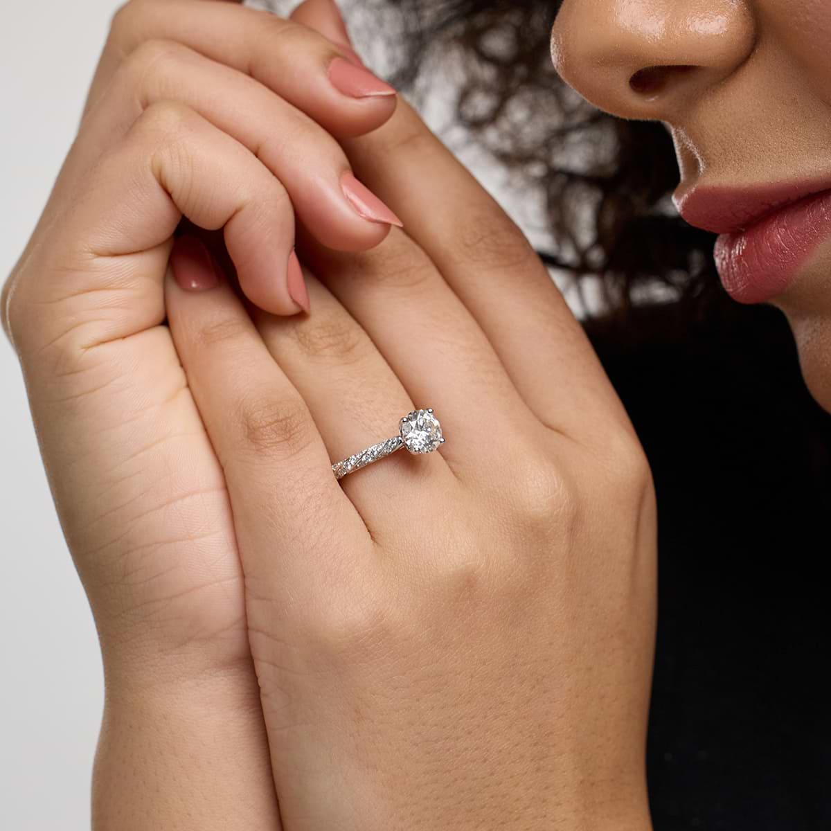 Additional Image 3 for  2 ctw Round Lab Grown Diamond Ribbon Engagement Ring
