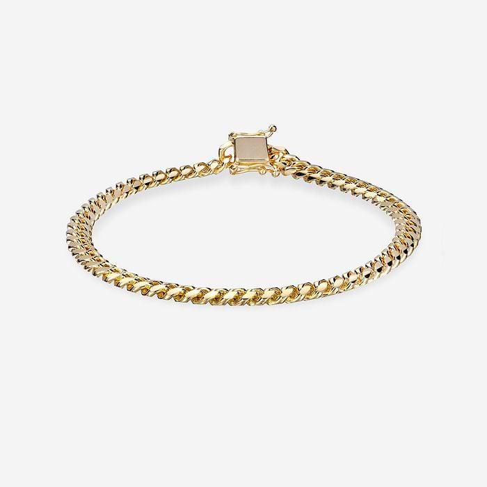 Plain Gold Miami Cuban Link Bracelet