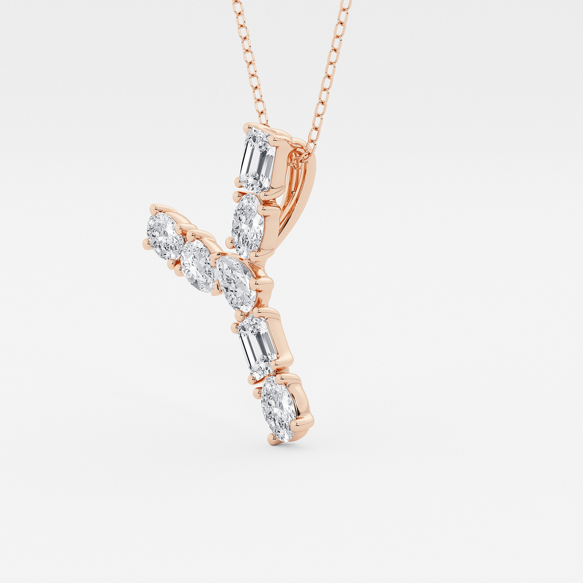 Additional Image 1 for  1 3/4 ctw Mosaic Multi-Shape Initial Y Pendant