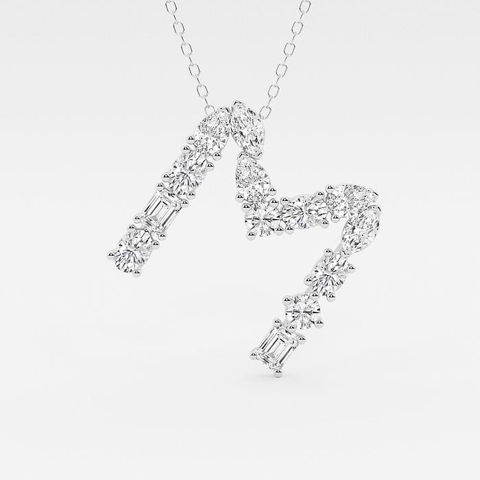Mosaic Multi-Shape Initial M Fashion Pendant