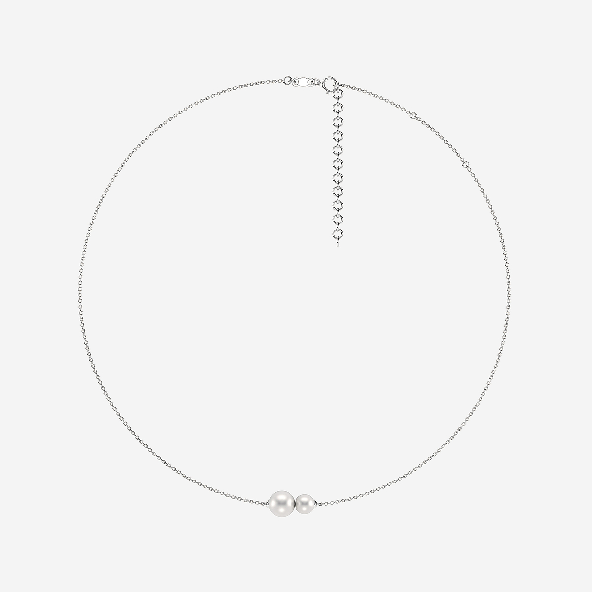 Additional Image 3 for  5.5 - 8.0 mm Cultured Freshwater Pearl Double Stone Adjustable Necklace