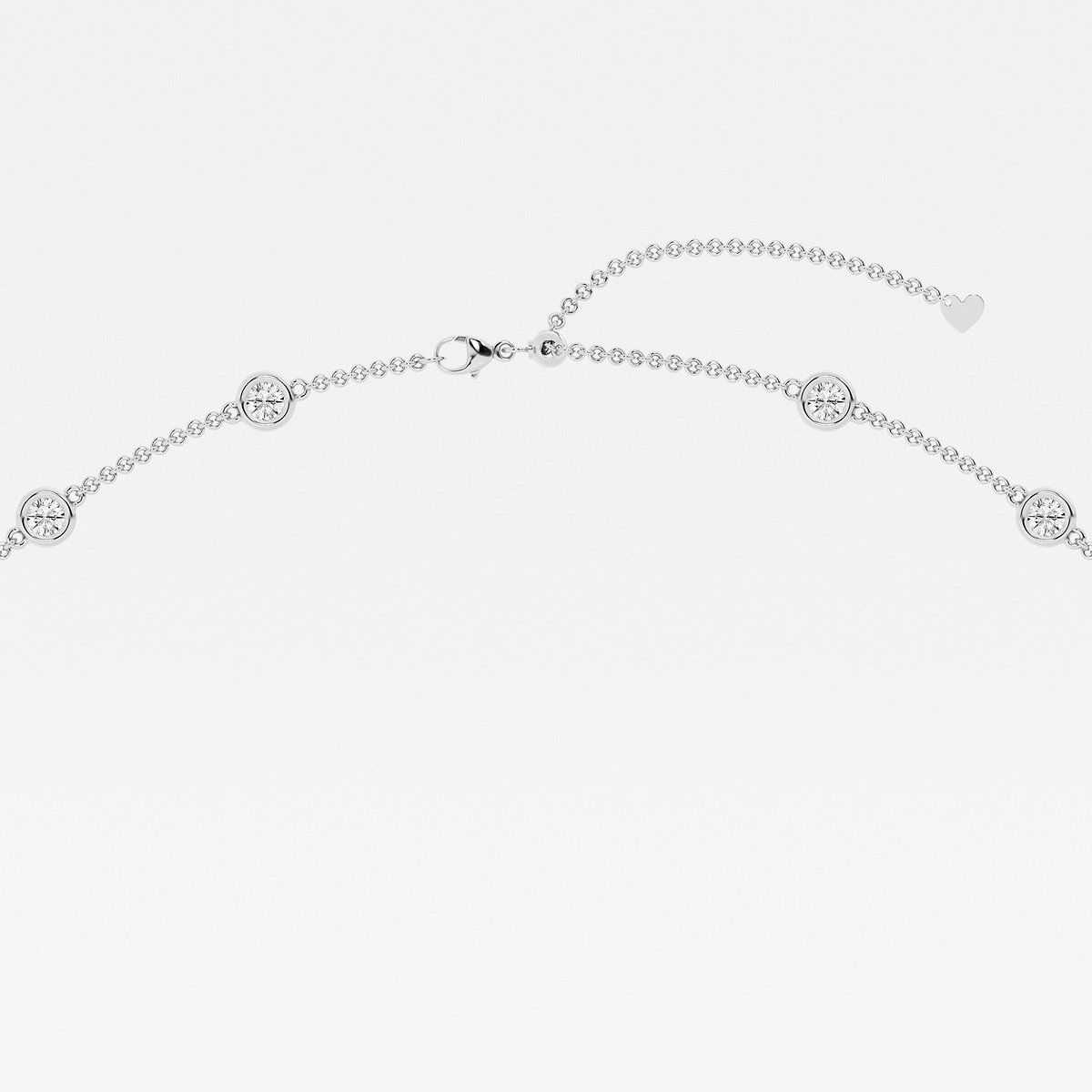 Additional Image 2 for  3 3/4 ctw Round Lab Grown Diamond Station Necklace