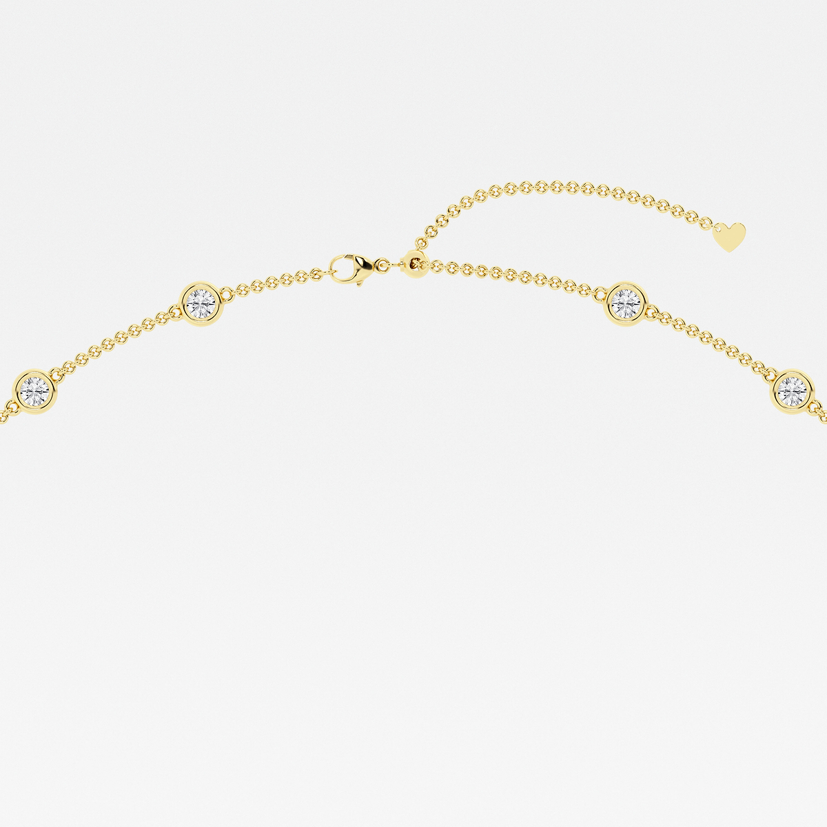 Additional Image 2 for  3 3/4 ctw Round Lab Grown Diamond Station Necklace