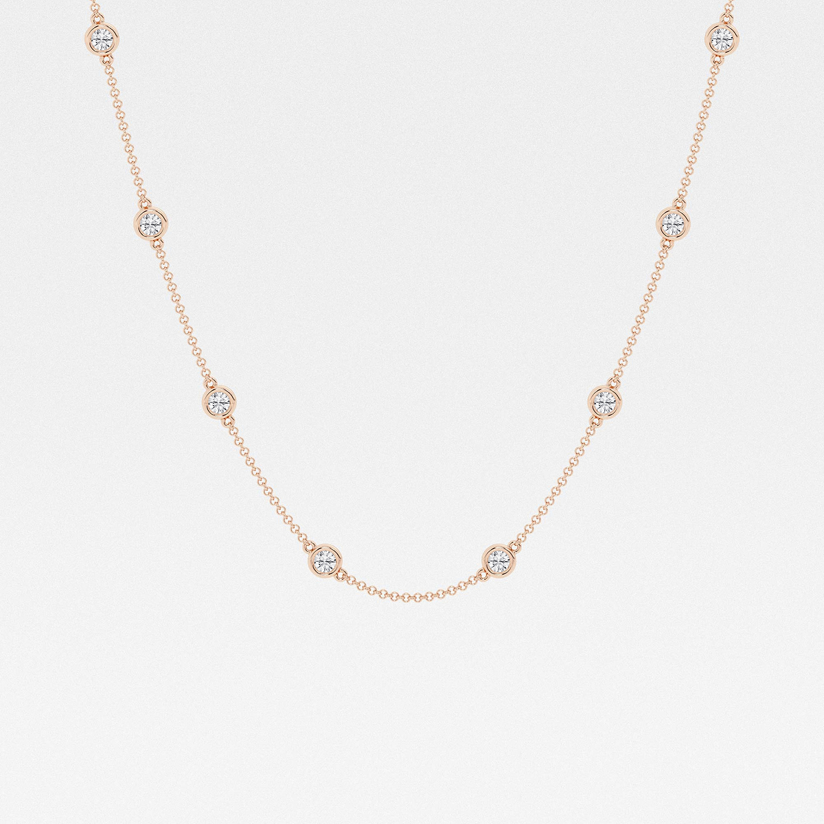 2 ctw Round Lab Grown Diamond Station Necklace
