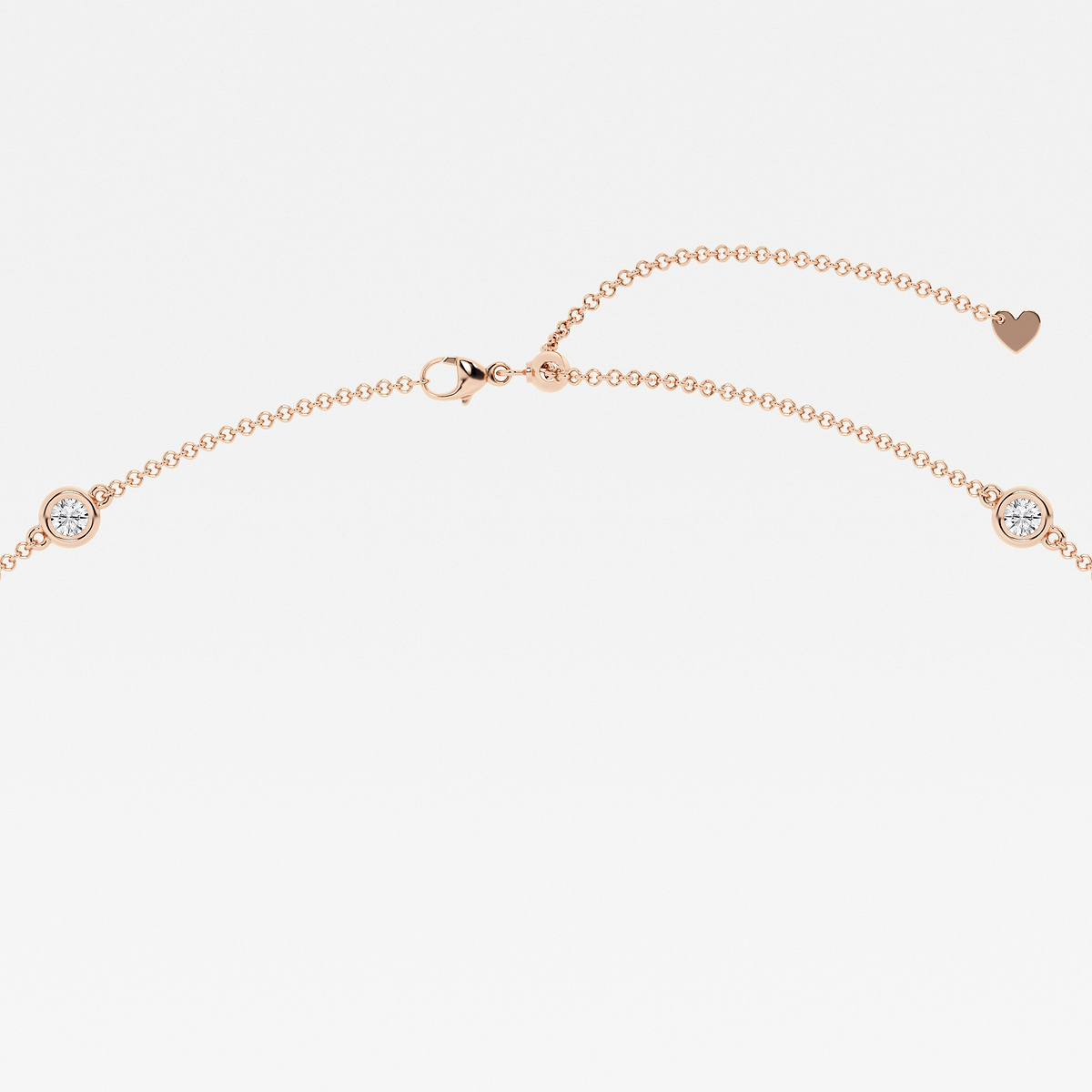 Additional Image 2 for  2 ctw Round Lab Grown Diamond Station Necklace
