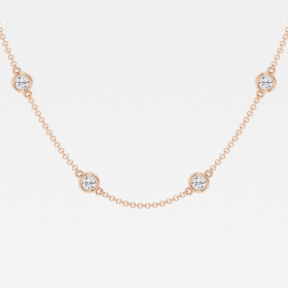 Additional Image 1 for  2 ctw Round Lab Grown Diamond Station Necklace