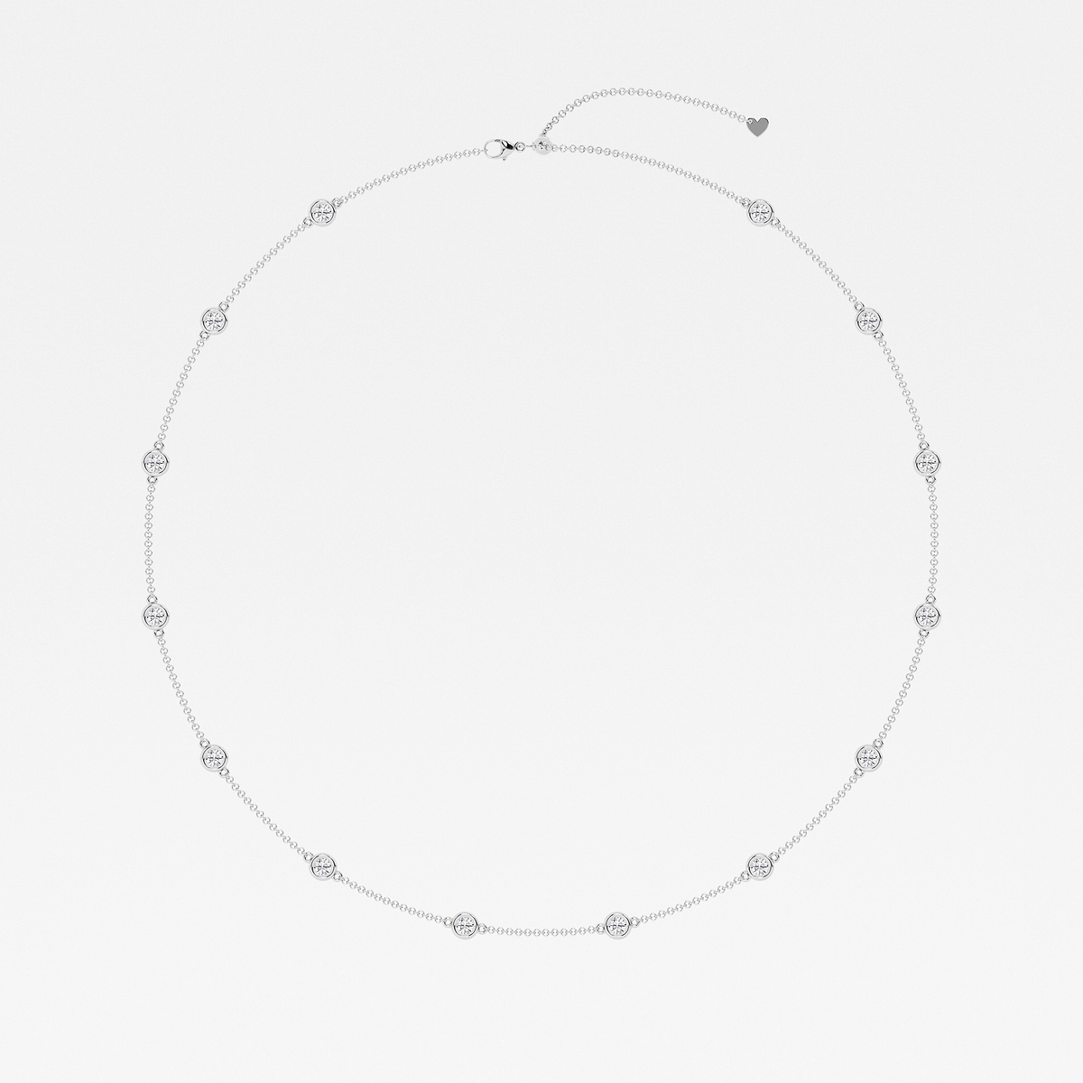 Additional Image 3 for  2 ctw Round Lab Grown Diamond Station Necklace