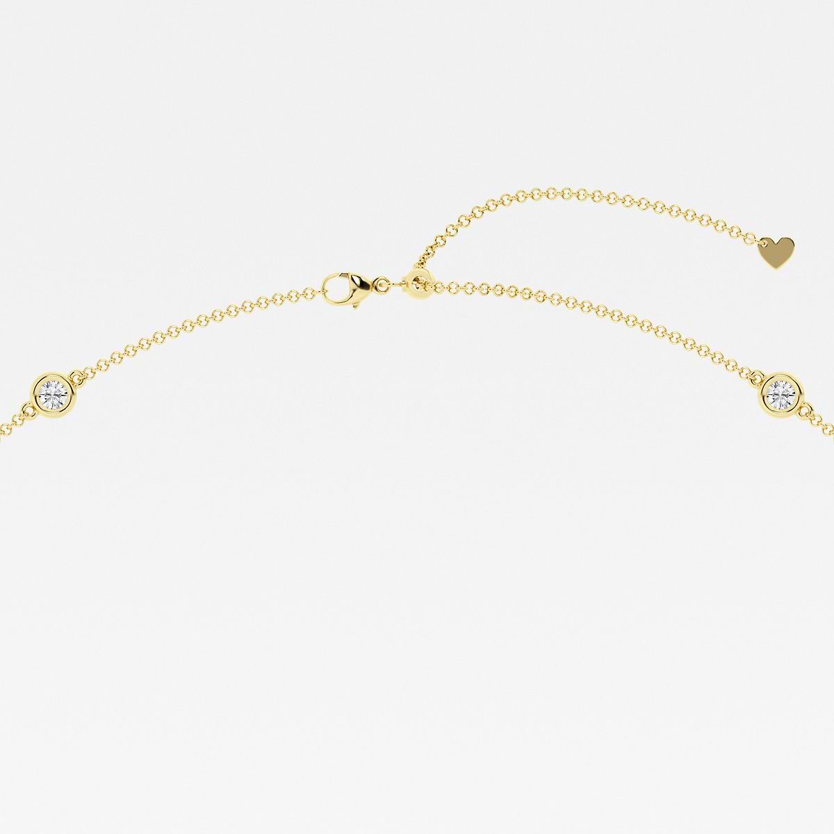 2 ctw Round Lab Grown Diamond Station Fashion Necklace 14K Yellow Gold, FG, VS2+