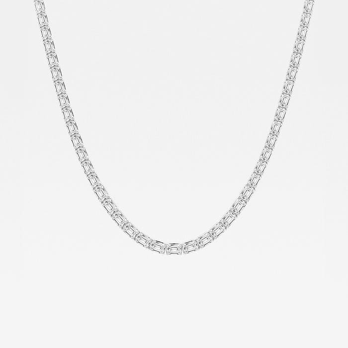 Graduated Emerald Tennis Necklace