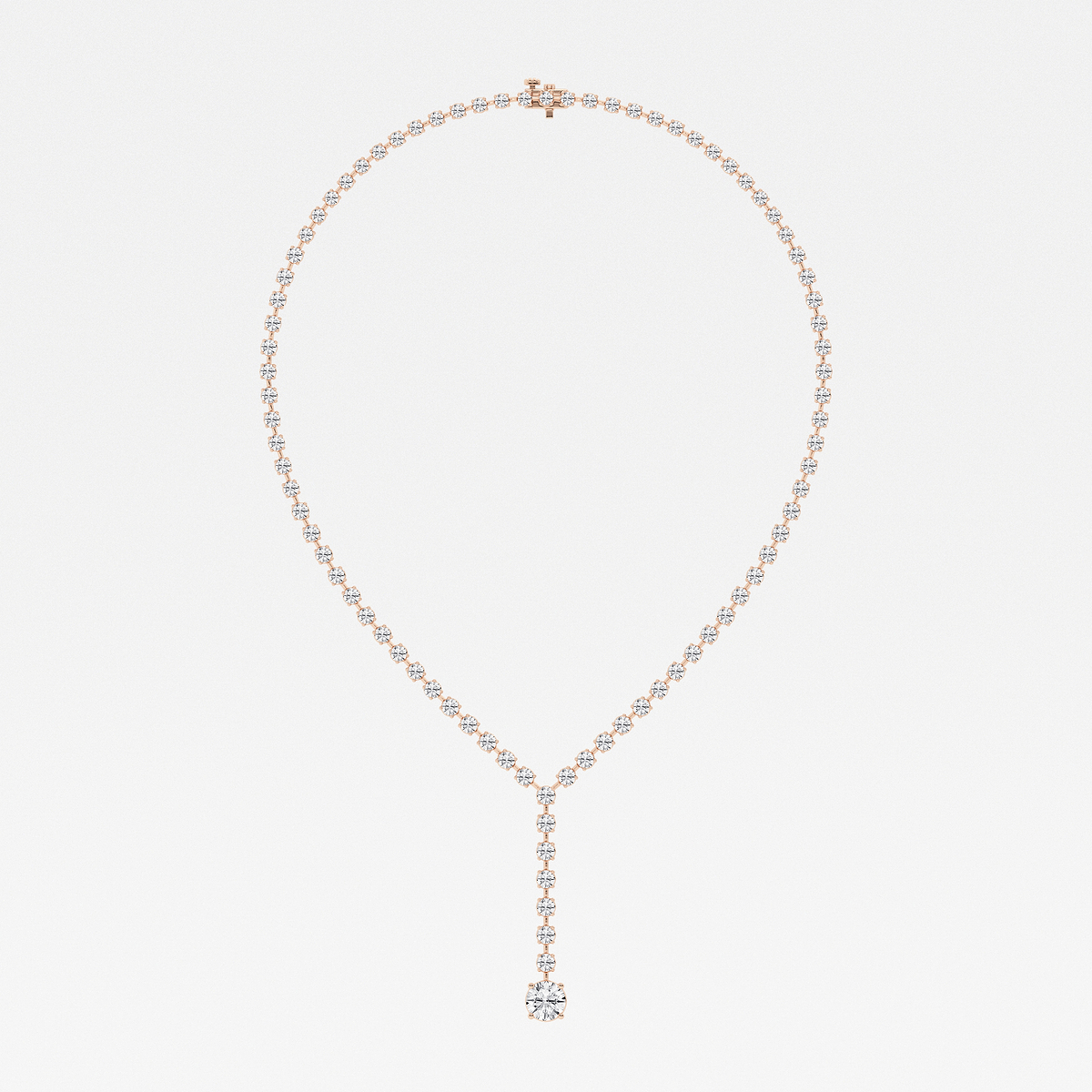 Additional Image 3 for  16 1/2 ctw Round Lab Grown Diamond Lariat Tennis Necklace