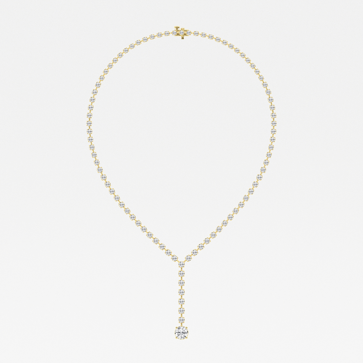 Additional Image 3 for  16 1/2 ctw Round Lab Grown Diamond Lariat Tennis Necklace