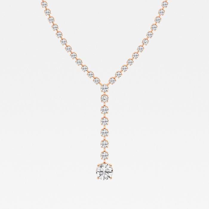 Lariat Round Tennis Necklace
