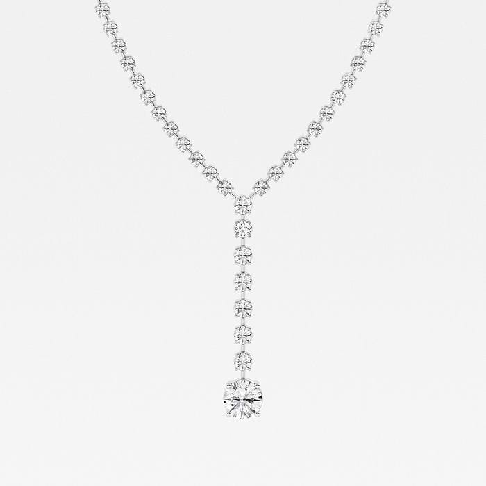 Lariat Round Tennis Necklace