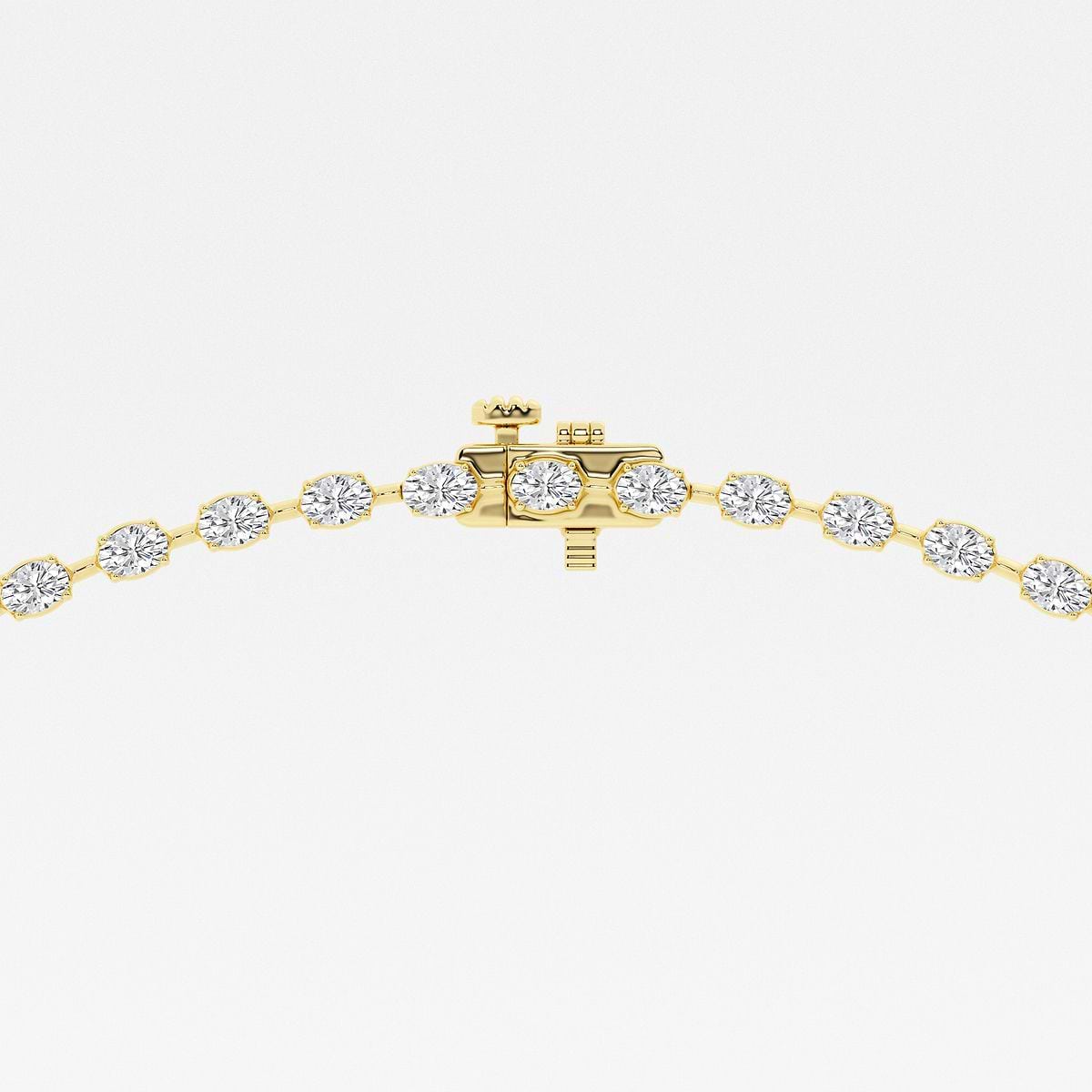 Additional Image 2 for  17 ctw Oval Lab Grown Diamond Lariat Tennis Necklace