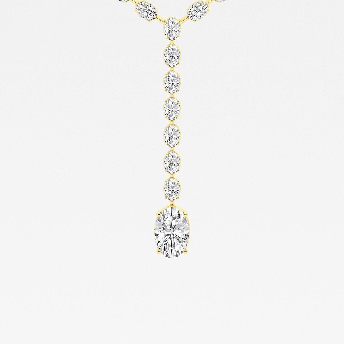 Additional Image 1 for  17 ctw Oval Lab Grown Diamond Lariat Tennis Necklace