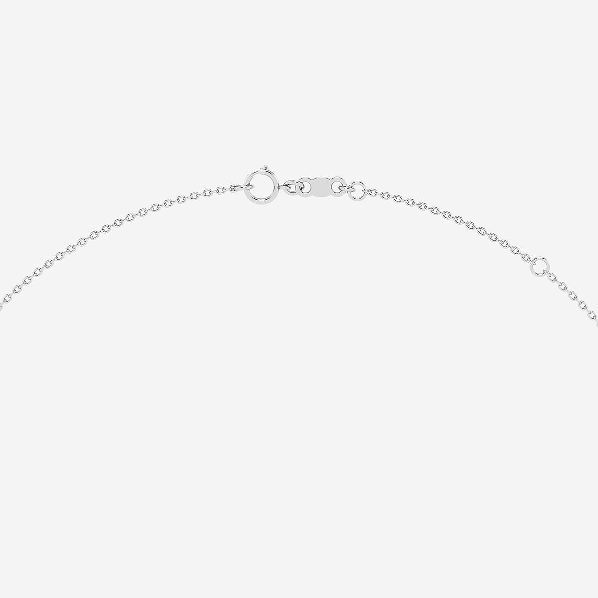 Additional Image 1 for  4.5 - 5.0 mm Cultured Freshwater Pearl and 1/8 ctw Lab Grown Diamond Clover Fashion Necklace