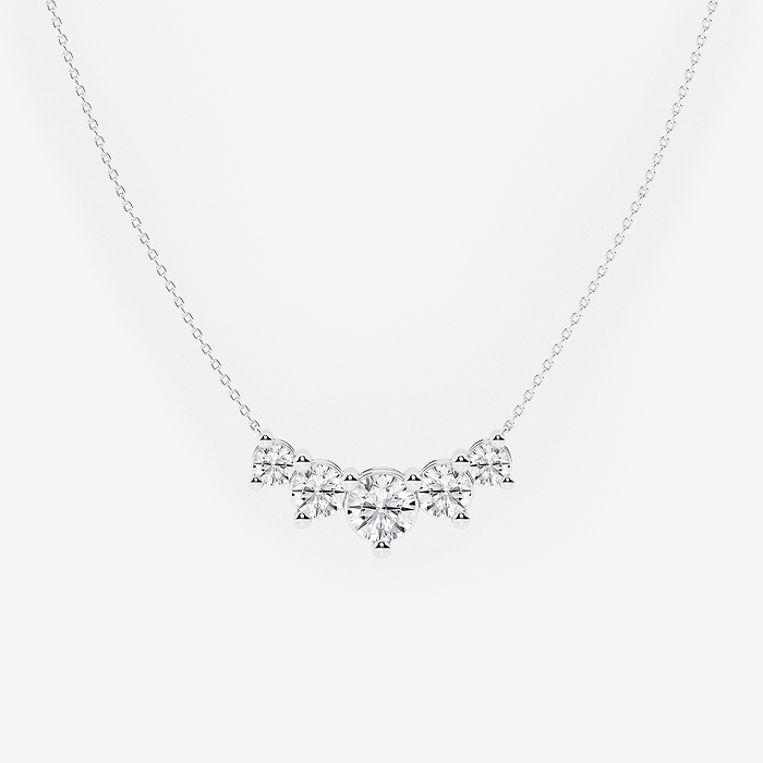 1 1/2 ctw Round Lab Grown Diamond Three-Stone Drop Fashion