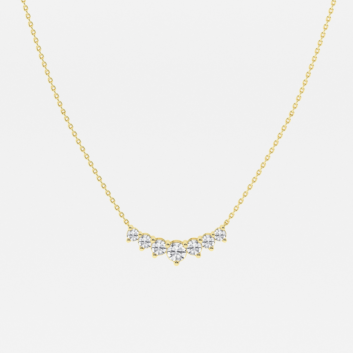 1 ctw Round Lab Grown Diamond Seven Stone Demi Eternity Necklace