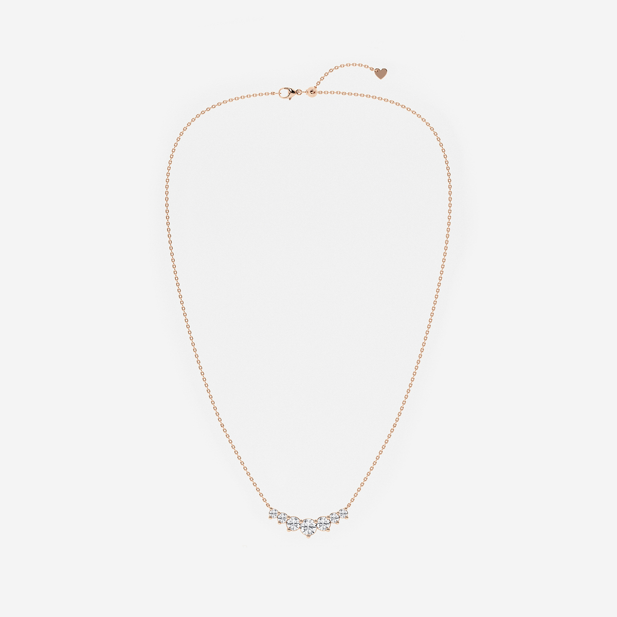 Additional Image 3 for  1 1/2 ctw Round Lab Grown Diamond Seven Stone Demi Eternity Necklace