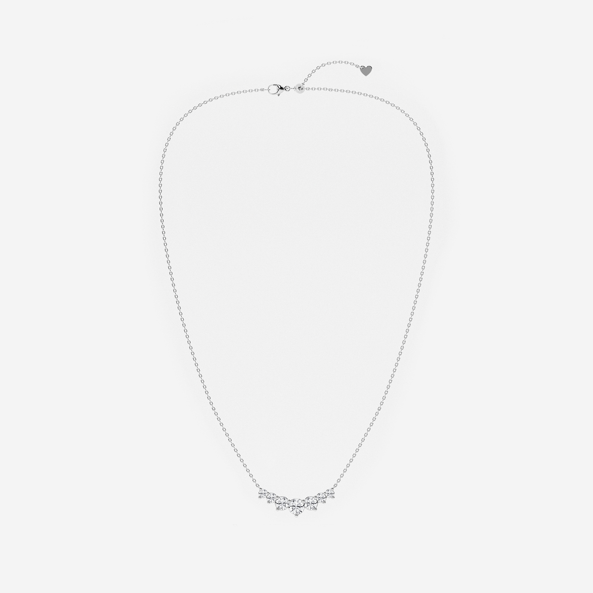 Additional Image 3 for  1 1/2 ctw Round Lab Grown Diamond Seven Stone Demi Eternity Necklace