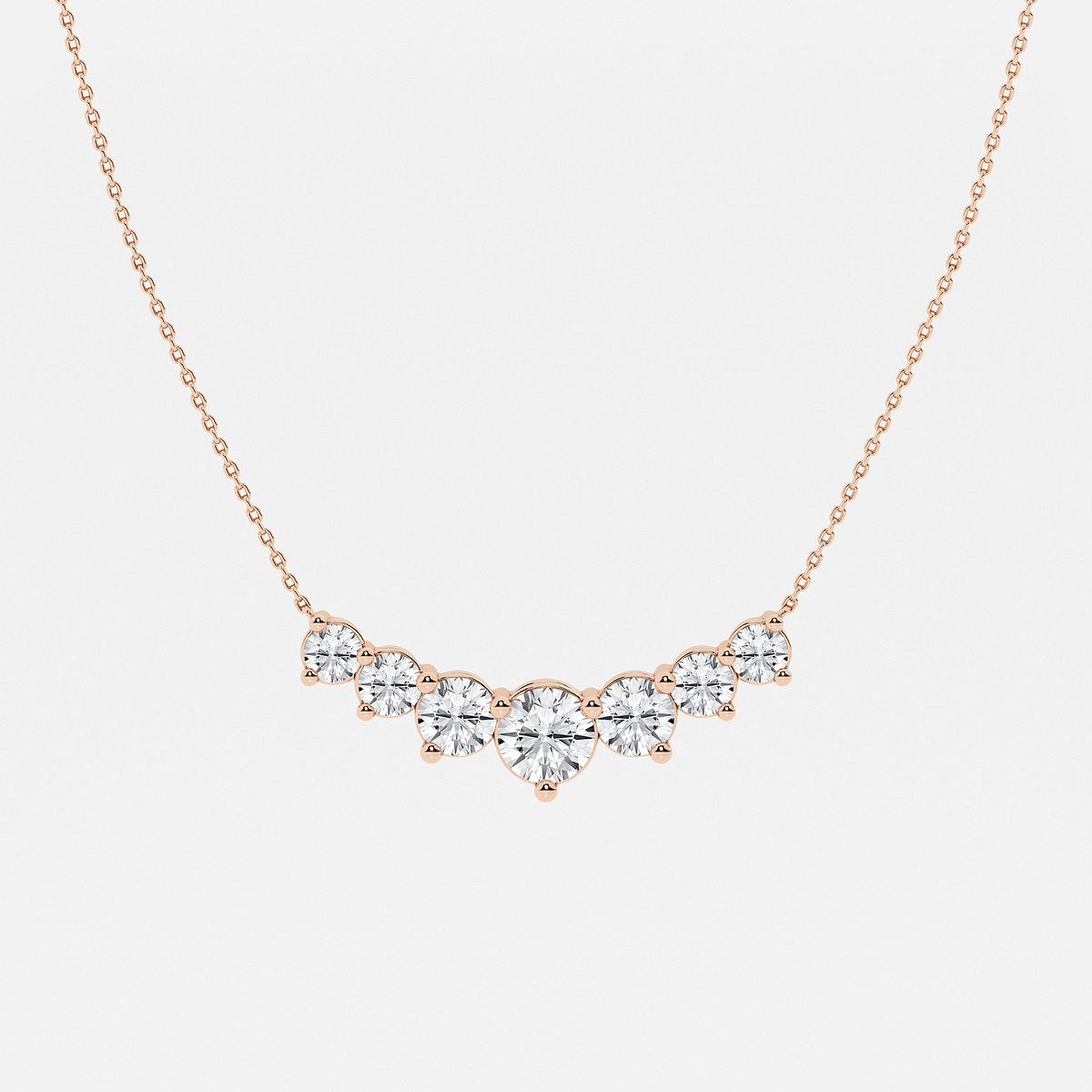 5 ctw Round Lab Grown Diamond Seven Stone Demi Eternity Necklace