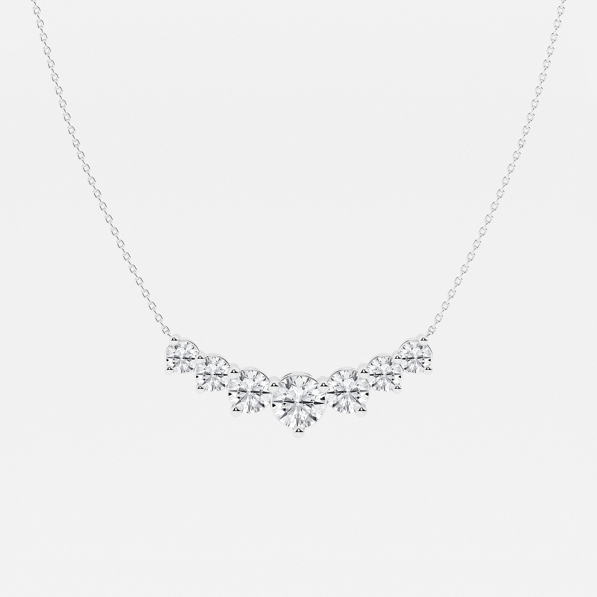 5 ctw Round Lab Grown Diamond Seven Stone Demi Eternity Necklace