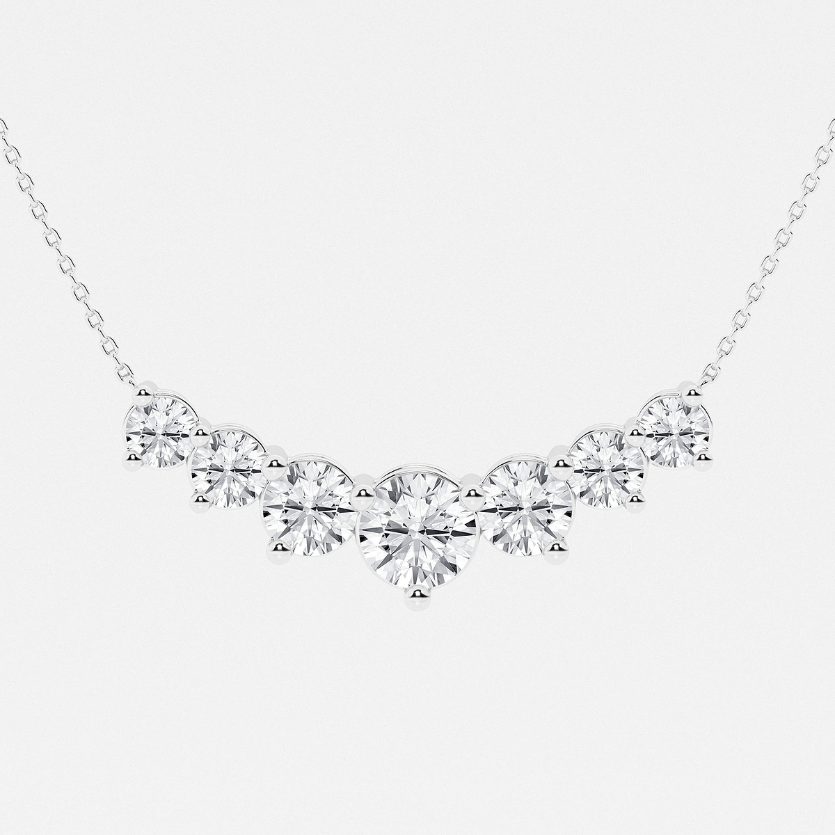 Additional Image 1 for  5 ctw Round Lab Grown Diamond Seven Stone Demi Eternity Necklace