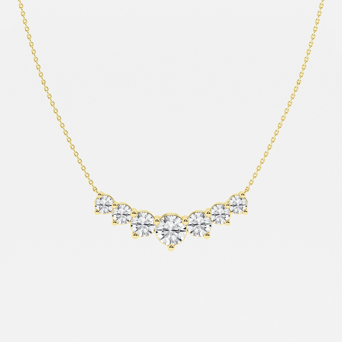 5 ctw Round Lab Grown Diamond Seven Stone Demi Eternity Necklace