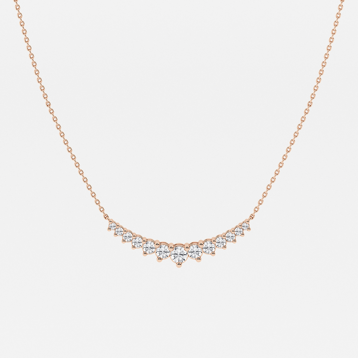 1 ctw Round Lab Grown Diamond Thirteen Stone Demi Eternity Necklace