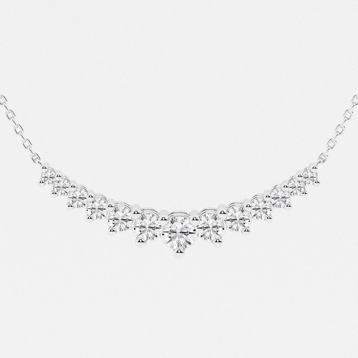 Additional Image 1 for  1 ctw Round Lab Grown Diamond Thirteen Stone Demi Eternity Fashion Necklace