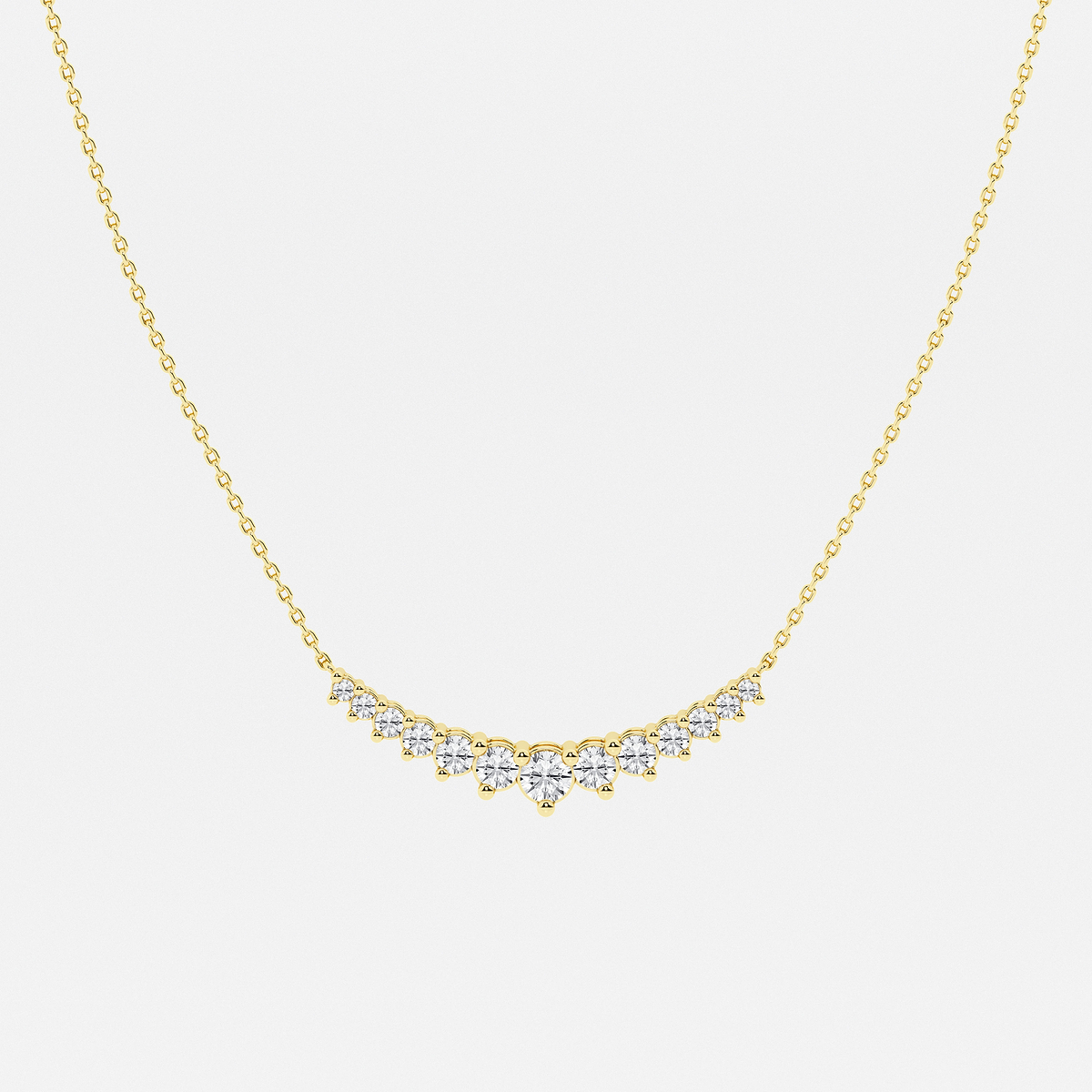 1 ctw Round Lab Grown Diamond Thirteen Stone Demi Eternity Necklace