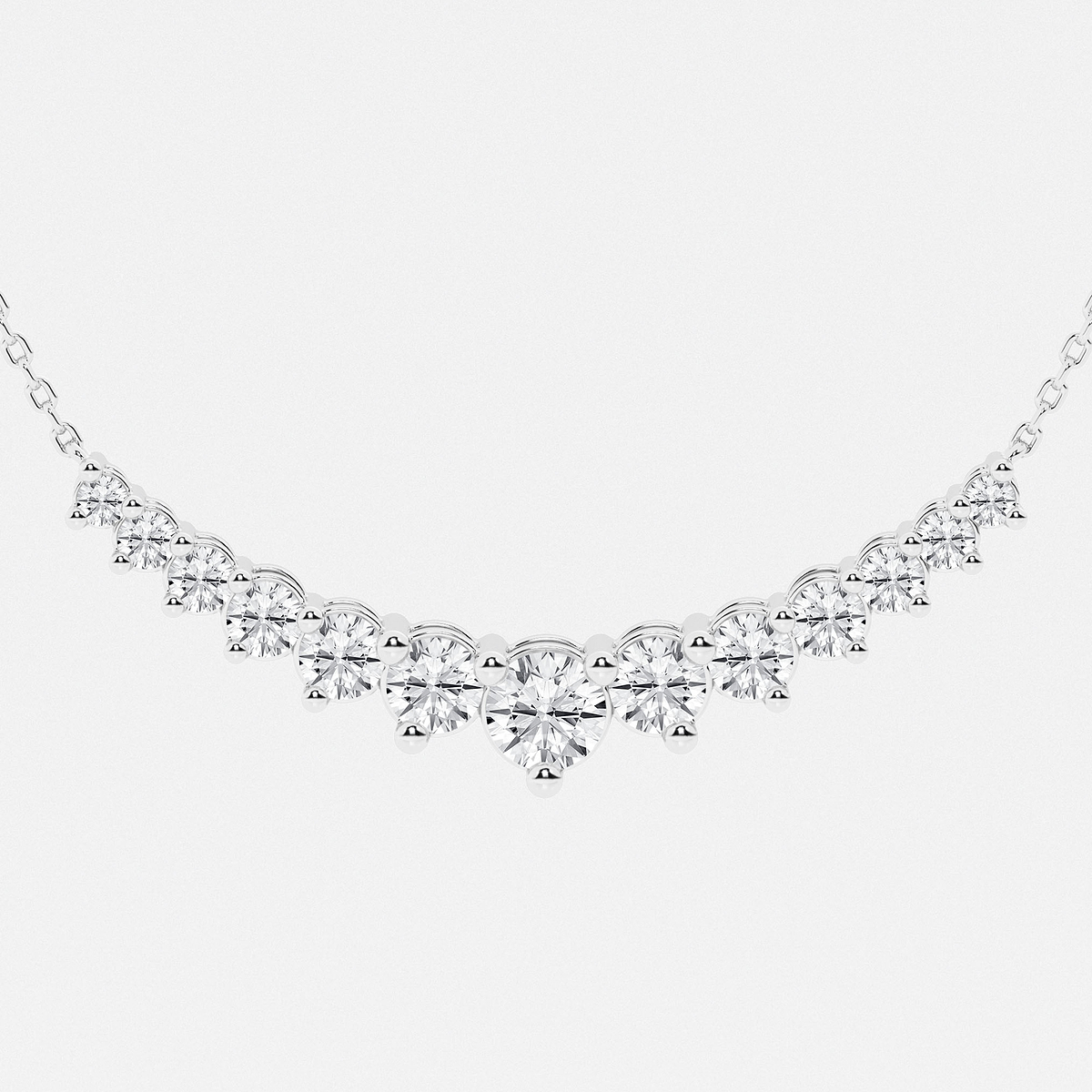 Additional Image 1 for  1 1/2 ctw Round Lab Grown Diamond Thirteen Stone Demi Eternity Necklace