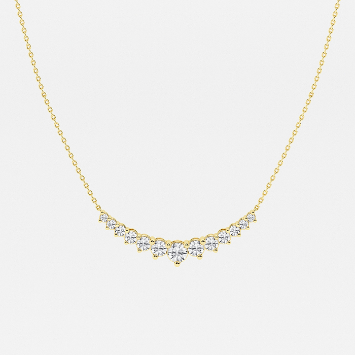 13 Stone Eternity - 1 1/2 ctw Round Lab Grown Diamond Thirteen Stone Demi Eternity Necklace
