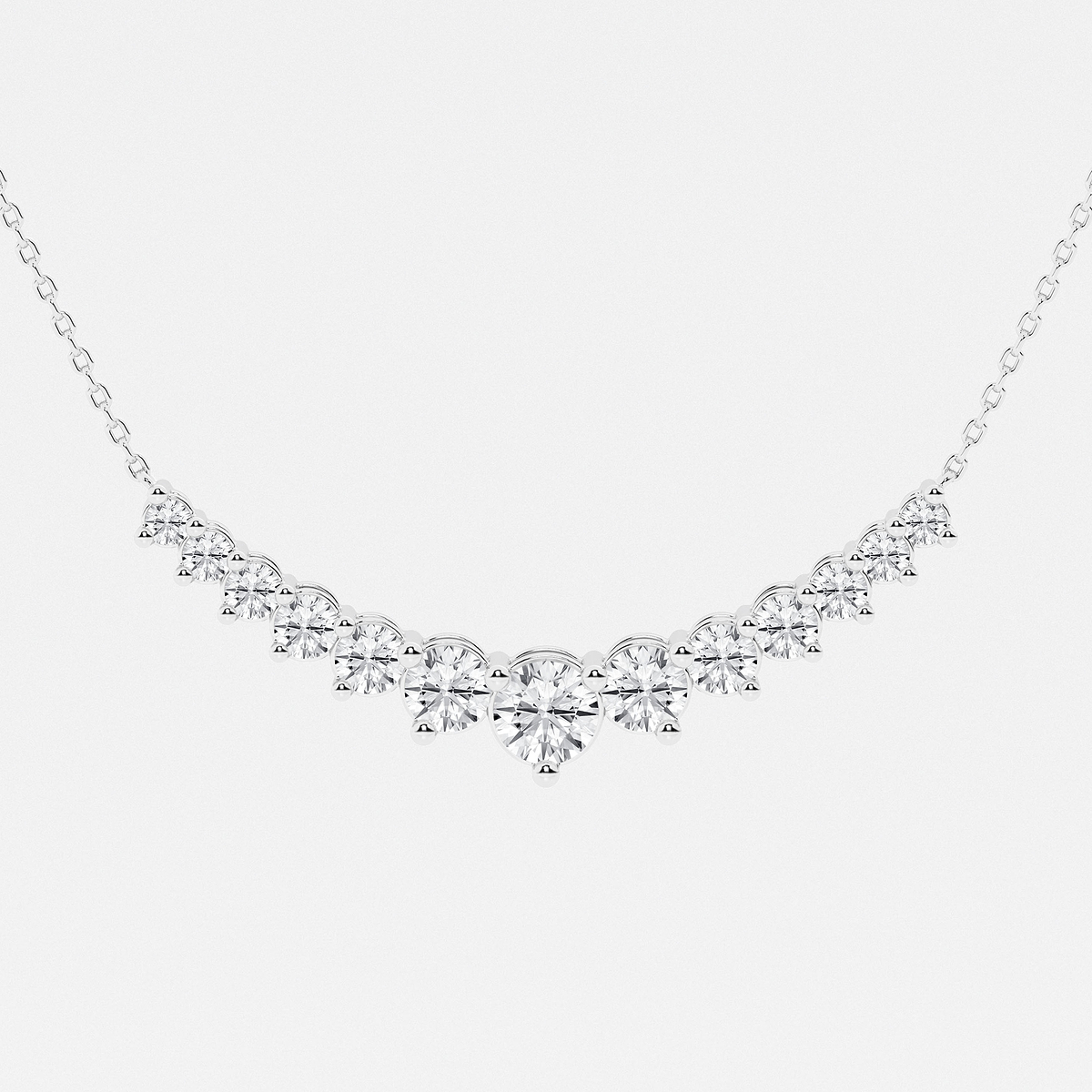 Additional Image 1 for  2 ctw Round Lab Grown Diamond Thirteen Stone Demi Eternity Necklace