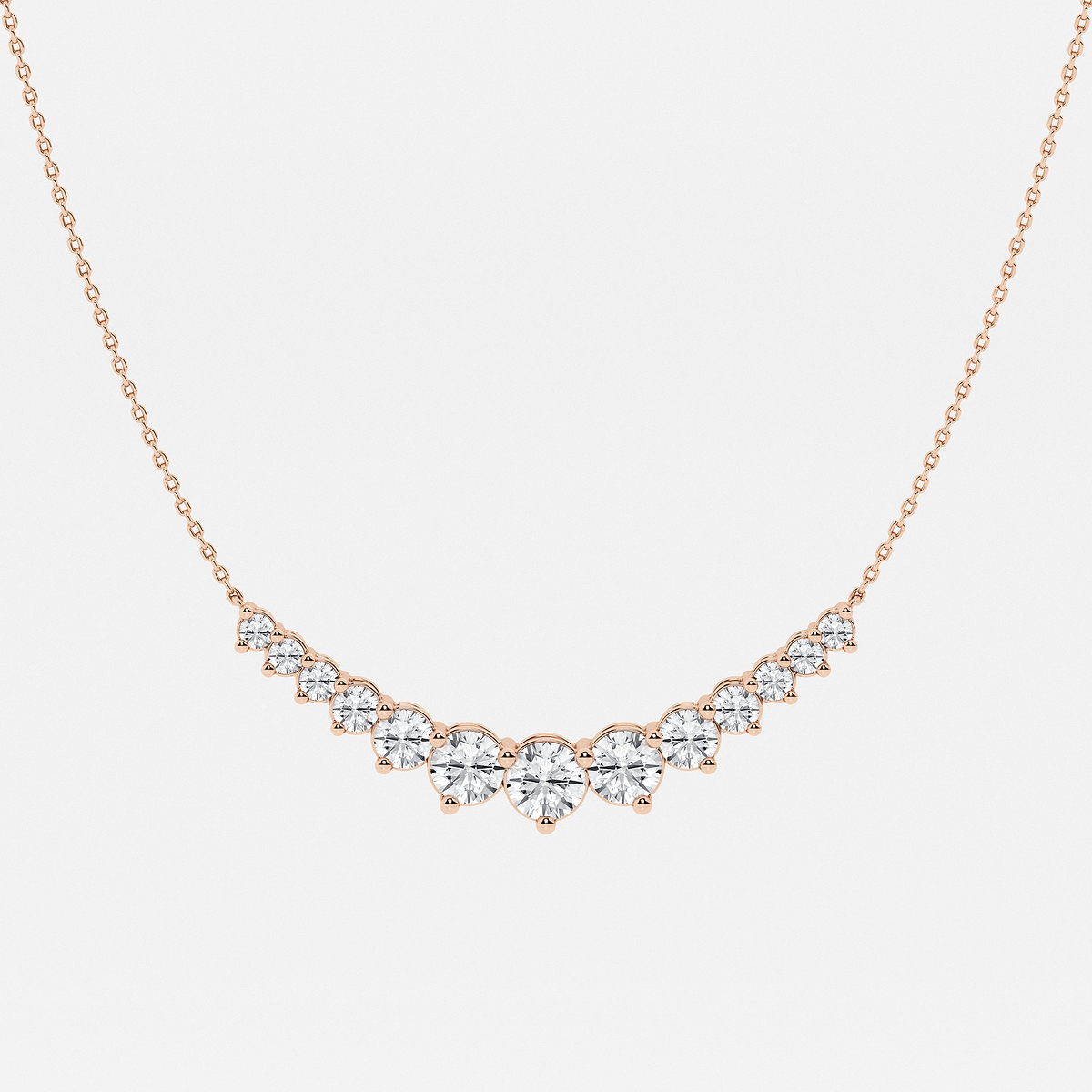 4 ctw Round Lab Grown Diamond Thirteen Stone Demi Eternity Necklace