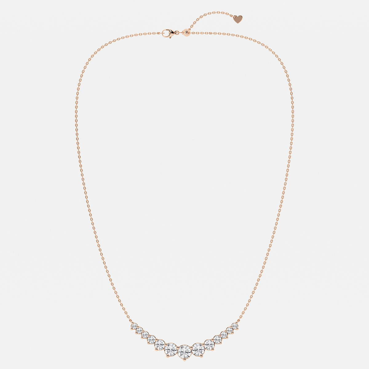 Additional Image 2 for  4 ctw Round Lab Grown Diamond Thirteen Stone Demi Eternity Necklace