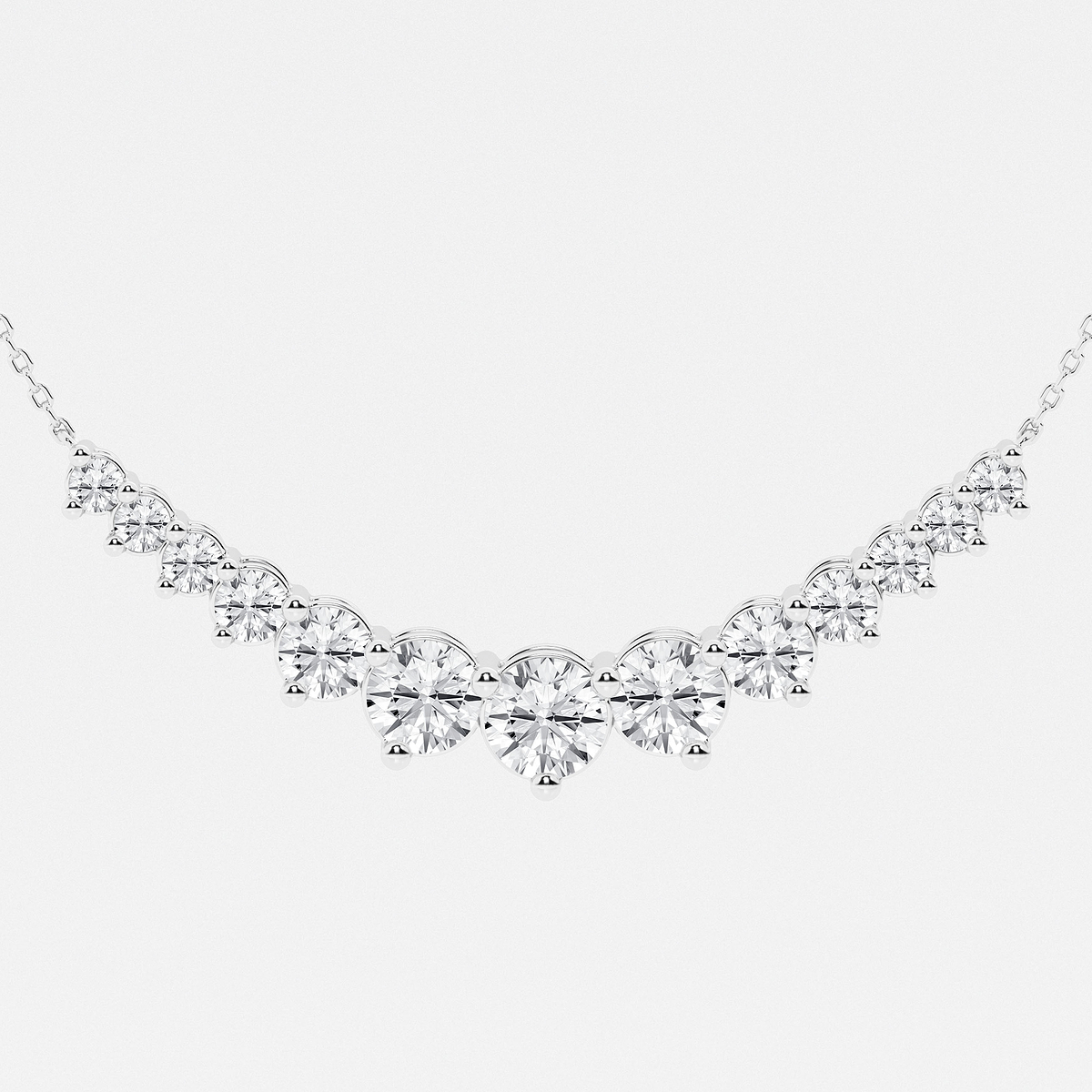 Additional Image 1 for  4 ctw Round Lab Grown Diamond Thirteen Stone Demi Eternity Necklace