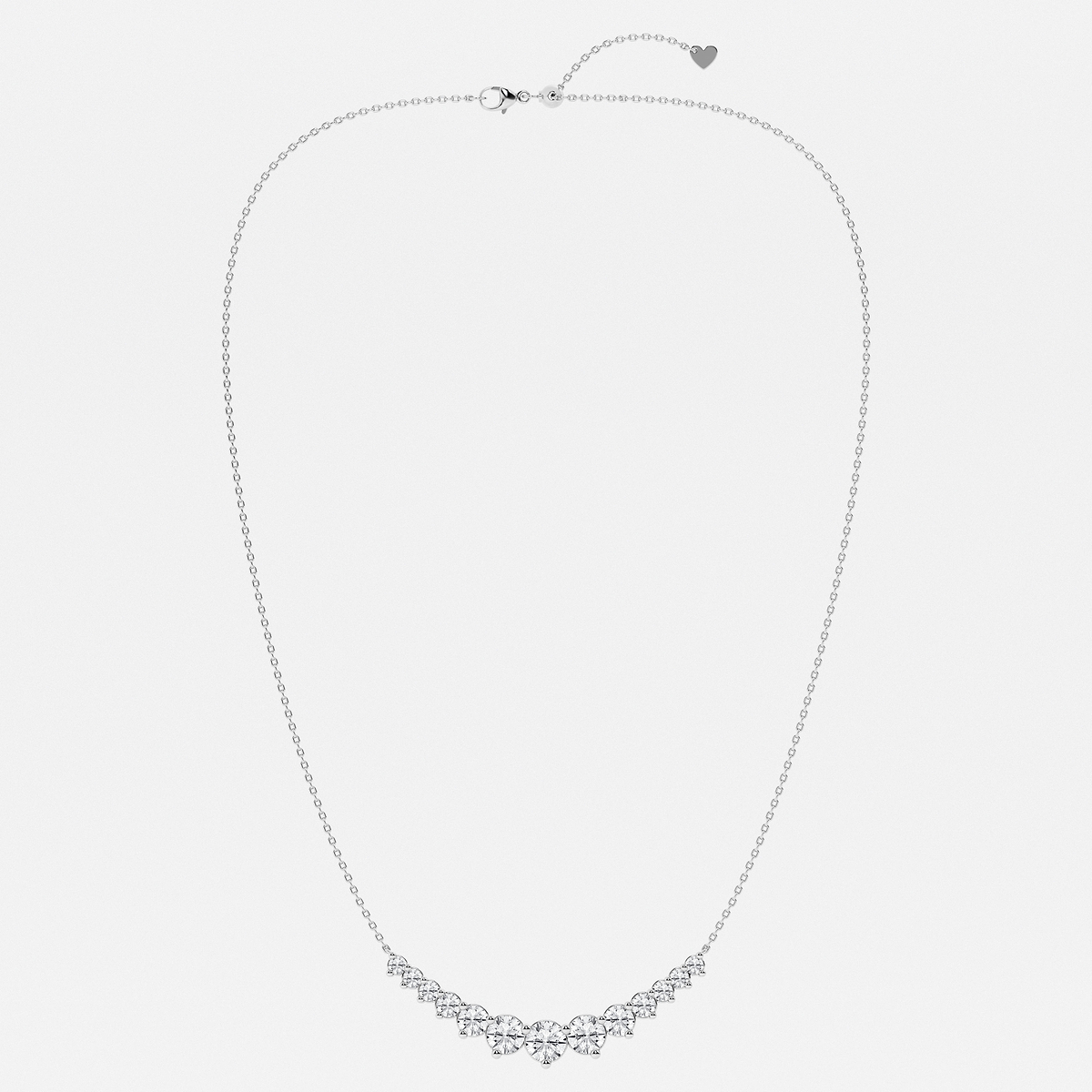 Additional Image 3 for  4 ctw Round Lab Grown Diamond Thirteen Stone Demi Eternity Necklace