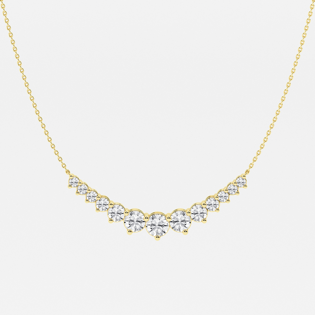 4 ctw Round Lab Grown Diamond Thirteen Stone Demi Eternity Necklace