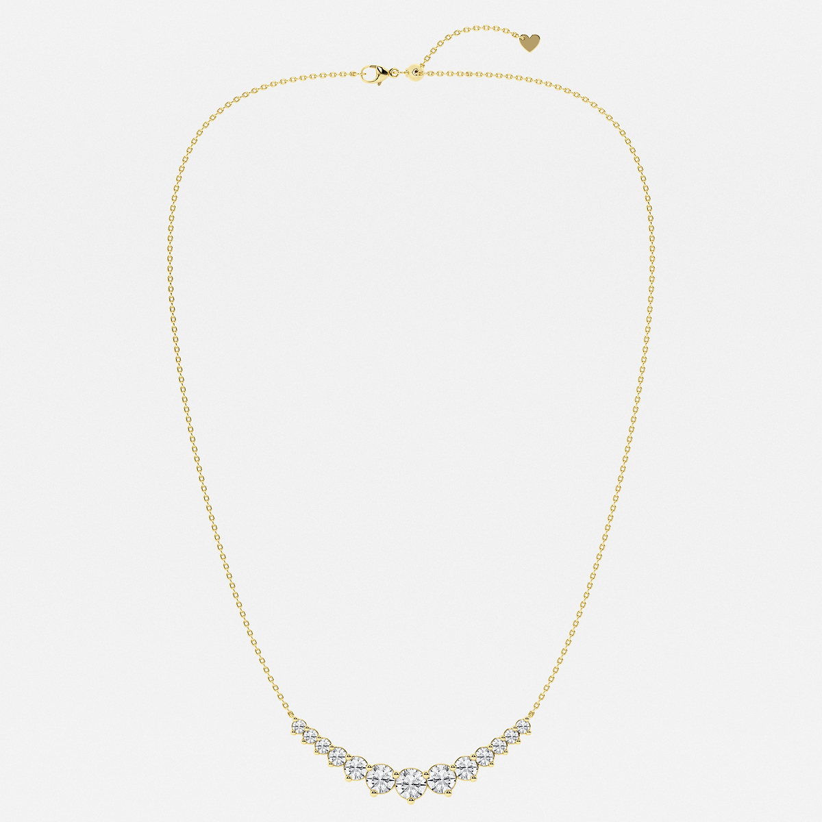 Additional Image 2 for  4 ctw Round Lab Grown Diamond Thirteen Stone Demi Eternity Necklace