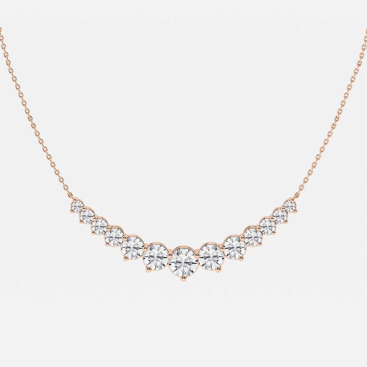 5 ctw Round Lab Grown Diamond Thirteen Stone Demi Eternity Necklace