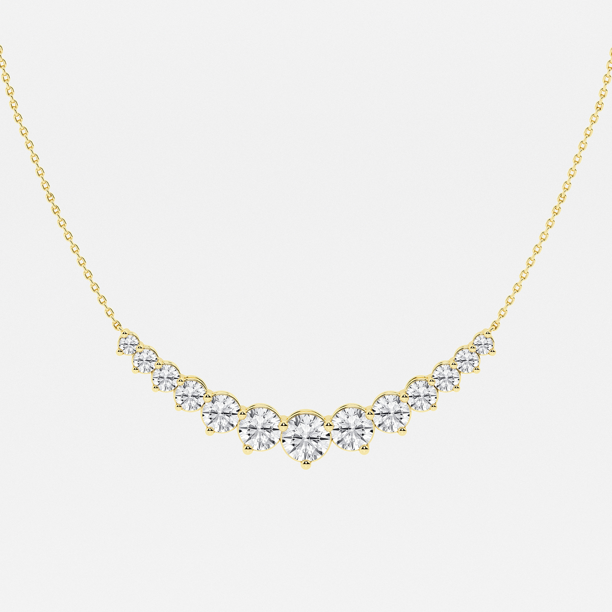 5 ctw Round Lab Grown Diamond Thirteen Stone Demi Eternity Necklace